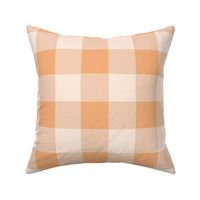 Peach White Checkered Gingham Pattern