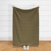 Gold Glitter Ombre Chevron black