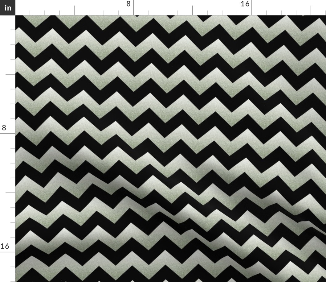 Silver Glitter Ombre Chevron black