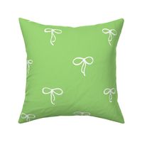 581 - Large scale fresh lime green organic minimalist watercolour bows for kids apparel and bedroom decor