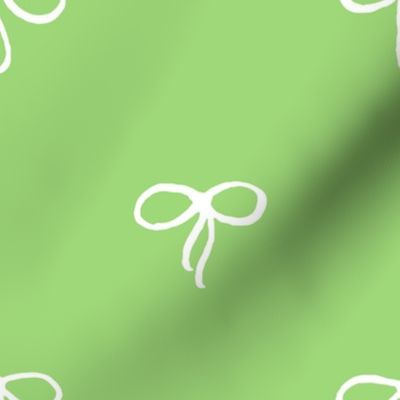 581 - Large scale fresh lime green organic minimalist watercolour bows for kids apparel and bedroom decor
