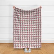 abstract houndstooth pink 4in