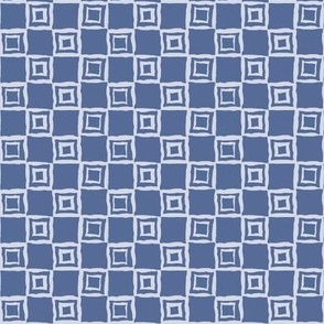 Wild Blue Checkerboard - small scale 