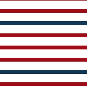 Patriotic Horizontal Stripes Red White and Blue 4th July Independence Day