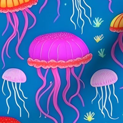 Jellyfish in the ocean no 4 (big scale)