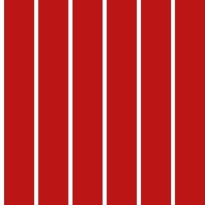 Red Nautical Stripes - Vertical