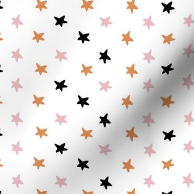 Halloween NIGHT colourful stars _coordinating pattern_ off white _small scale 