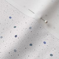 Paint Splatter Spray and navy, aqua and grey blue dots (Small)