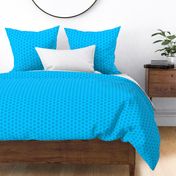 Simple Polka Dot Pattern, Bright Blue and Sky Blue Turquoise