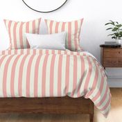 Pink and cream large stripes WALLPaper 12 L
