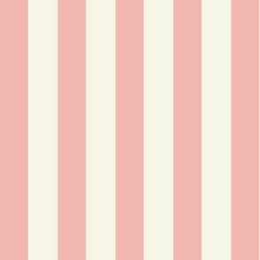 Pink and cream large stripes WALLPaper 12 L