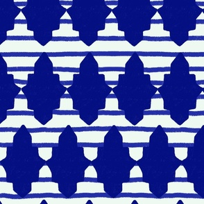 Arabian Nights Tiles on Stripes