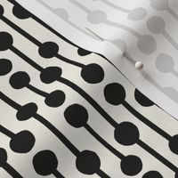 Dots and lines large - black on cream