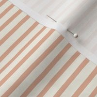 apricot stripes on cream - painted stripes - elegant hand drawn stripes