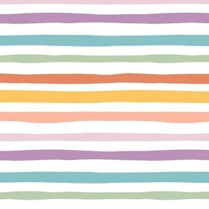 Rainbow stripes - Non-traditional lgbtq+ pride design pastels on white 