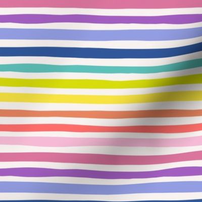 Rainbow summer stripes - Non-traditional lgbtq+ pride design on ivory