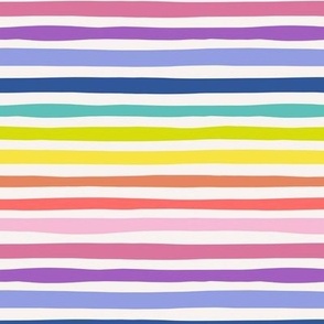 Rainbow summer stripes - Non-traditional lgbtq+ pride design on ivory