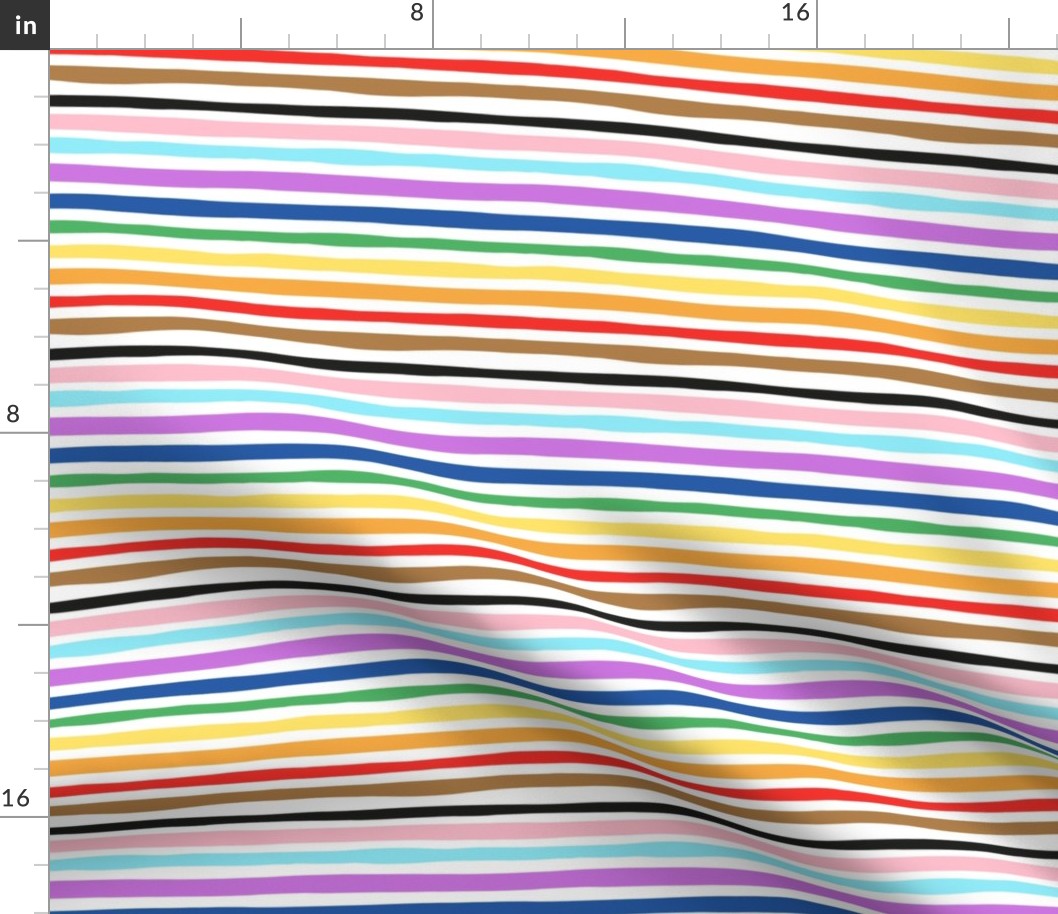 Traditional lgbtq+ rainbow stripes pride flag design on white 