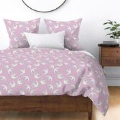 Flying Birds on Lilac Pink, Large Scale 