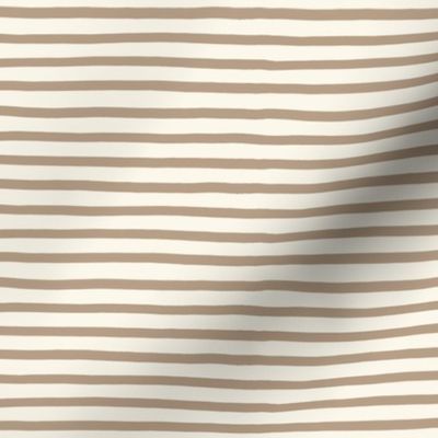 rich shade of beige horizontal stripes - painted stripes - elegant hand drawn stripes