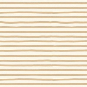 Wheat Grain soft yellow stripes on beige Horizontal stripes – painted stripes - elegant hand drawn stripes