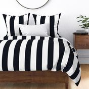 Black and white stripes - 4 inch stripes