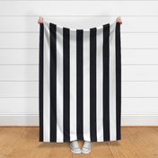 Black and white stripes - 4 inch stripes