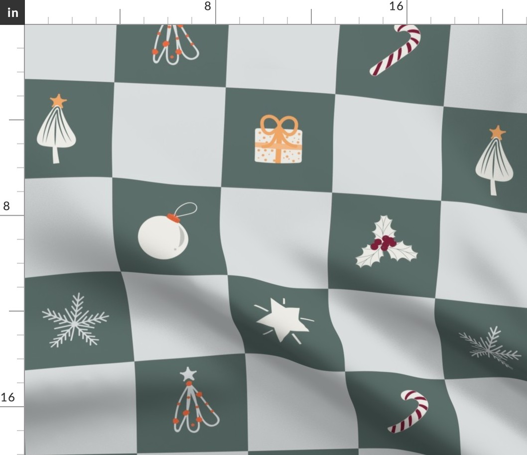 Holiday Madness Tile -  Green