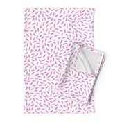 Pink Sprinkles Bliss: Hand Drawn Tossed Sweets //  On White