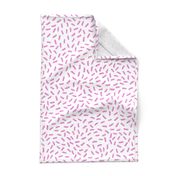 Pink Sprinkles Bliss: Hand Drawn Tossed Sweets //  On White