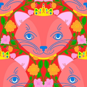 10k jewel cat red