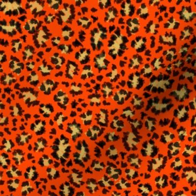 leopard animal print on orange