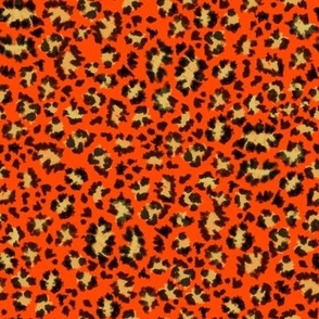 leopard animal print on orange