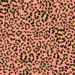 Leopard print on peachy pink