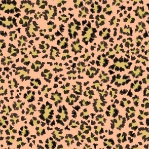 Leopard print on wax flower pale salmon peach fuzz