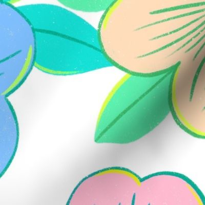 Retro Flowers | Spring Pastels | Hibiscus