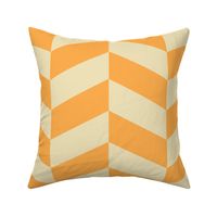 Retro-vintage-soft-orange-and-vintage-1950s-soft-pastel-light-ivory-beige-chevron-zigzag-XL-jumbo