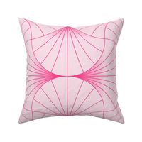 Soft Pink Art Deco Wave Fan | Large