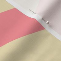 Retro-vintage-medium-pink-and-vintage-1950s-soft-pastel-light-ivoy-beige-chevron-zigzag-XL-jumbo
