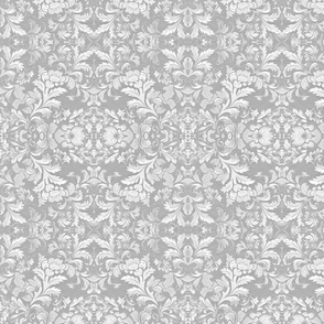 Textured Botanical Pattern in Gray