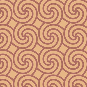 Pastel orange spiral