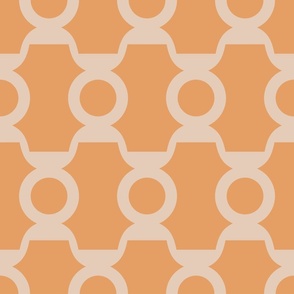 Orange Retro Geometric Pattern