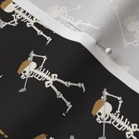 Golf or Die! Skeleton Golfers -  black - LAD24
