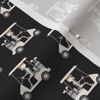 (small scale) Skeleton Golfer - golf carts - black - LAD24