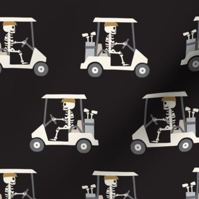 Skeleton Golfer - golf carts - black - LAD24