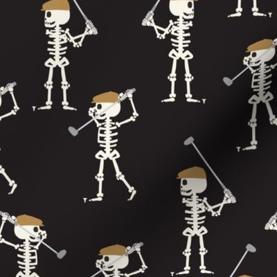 Skeleton Golfers -  black - LAD24
