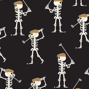 Skeleton Golfers -  black - LAD24