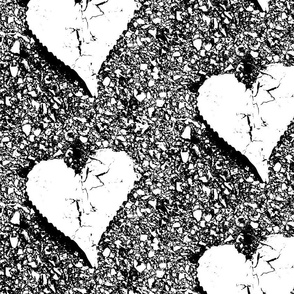 Heart Leaf : Black-White