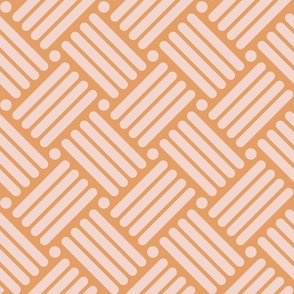 Orange Minimal Basket weave Pattern