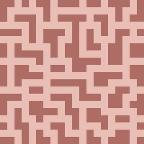 Pink Pixel Geometric Pattern